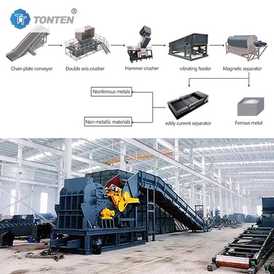 OEM 스クラ프 스틸 쉐러더 크레셔 메탈 철폐 폐기물 재활용 기계