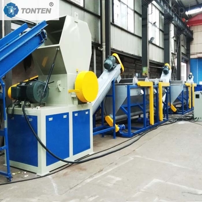 플라스틱 PET 병 재활용 공장 분쇄기 세탁 생산 라인 80kw