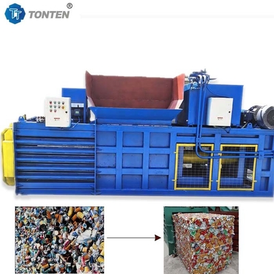 플라스틱 캔 수압 발러 기계 수평 22kw 사용자 정의